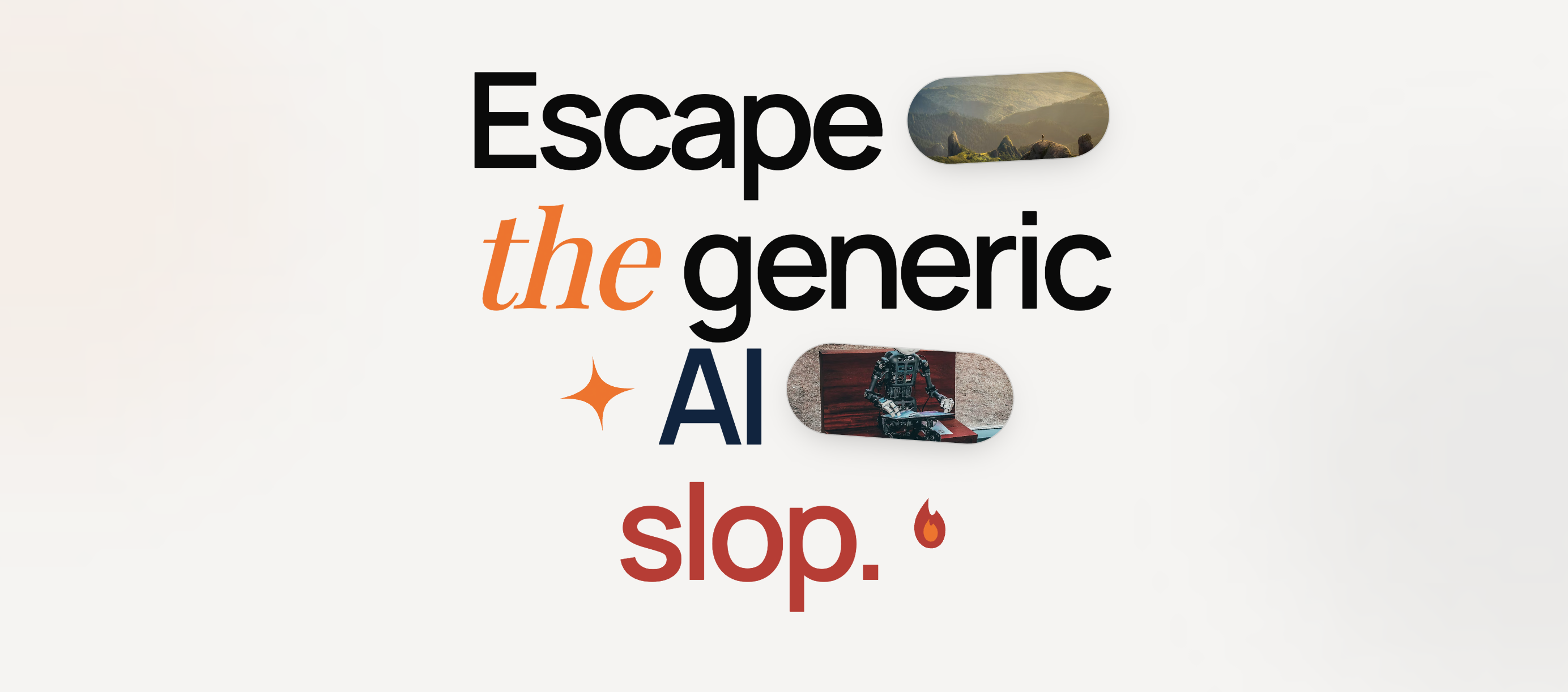 Escape the generic AI slop